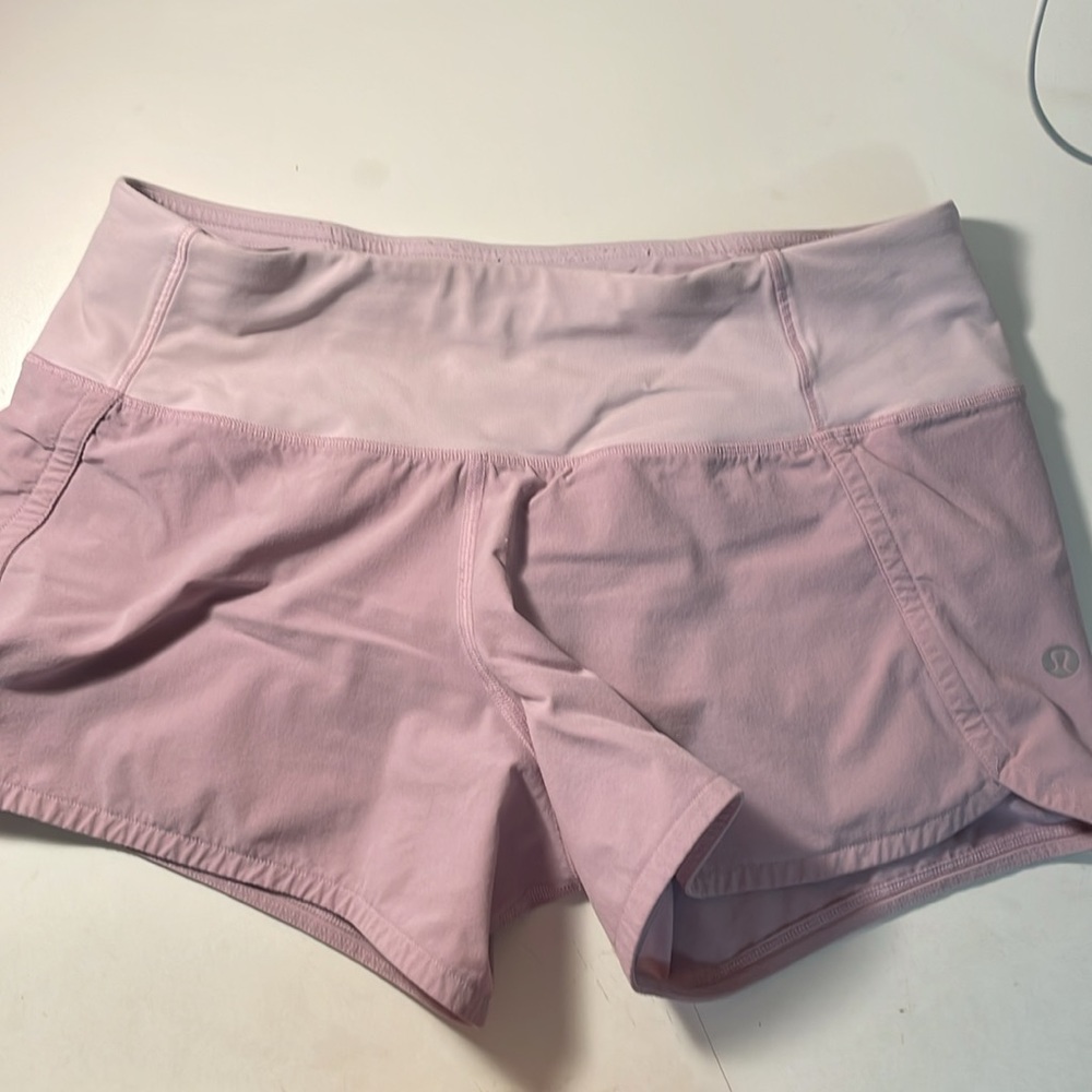 lululemon lavender speed up shorts - Picture 2 of 4